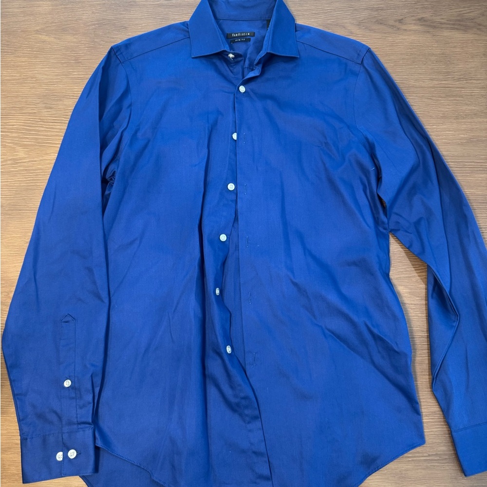 Van Heusen Royal Blue Dress Shirt - Slim Fit